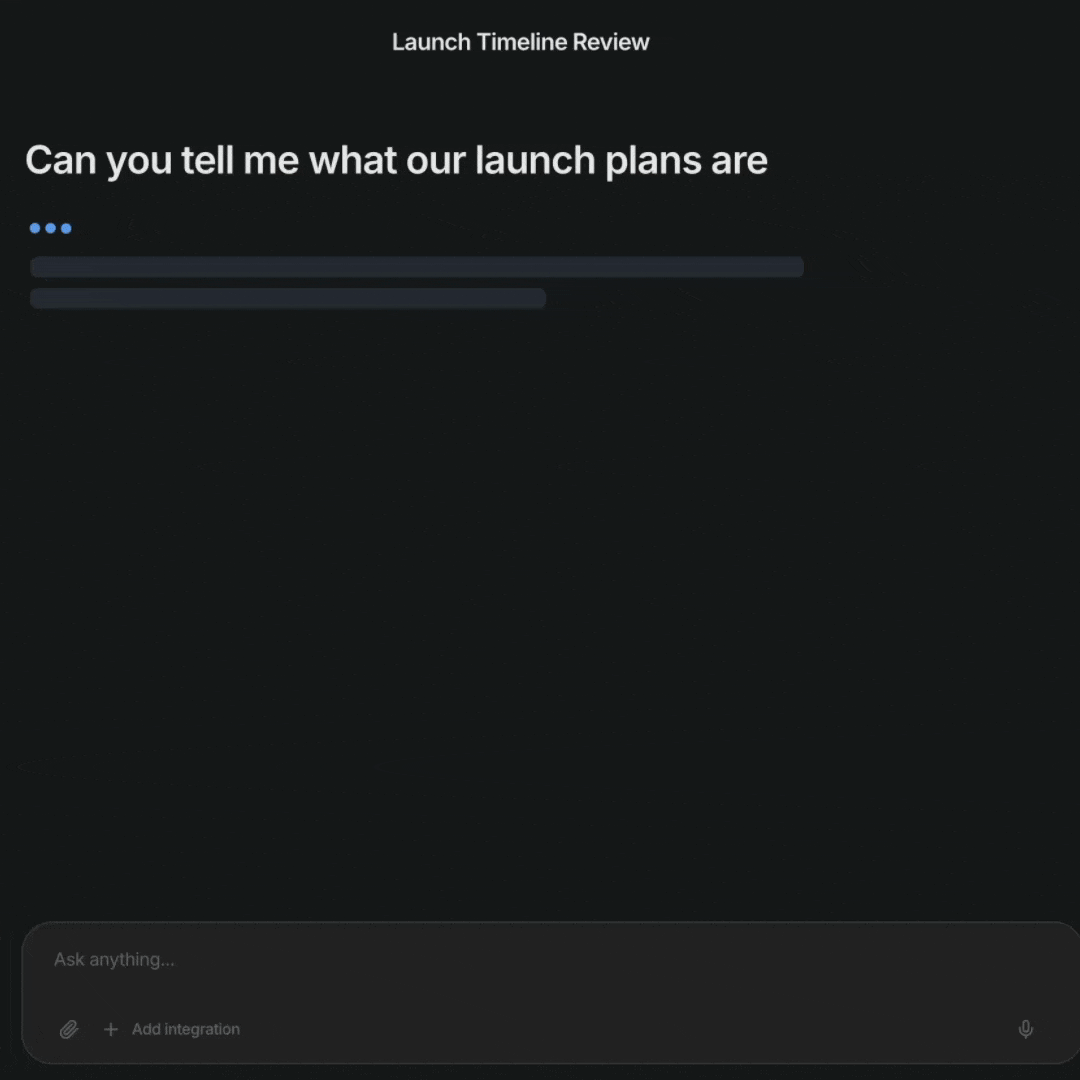Search across all your connected applications