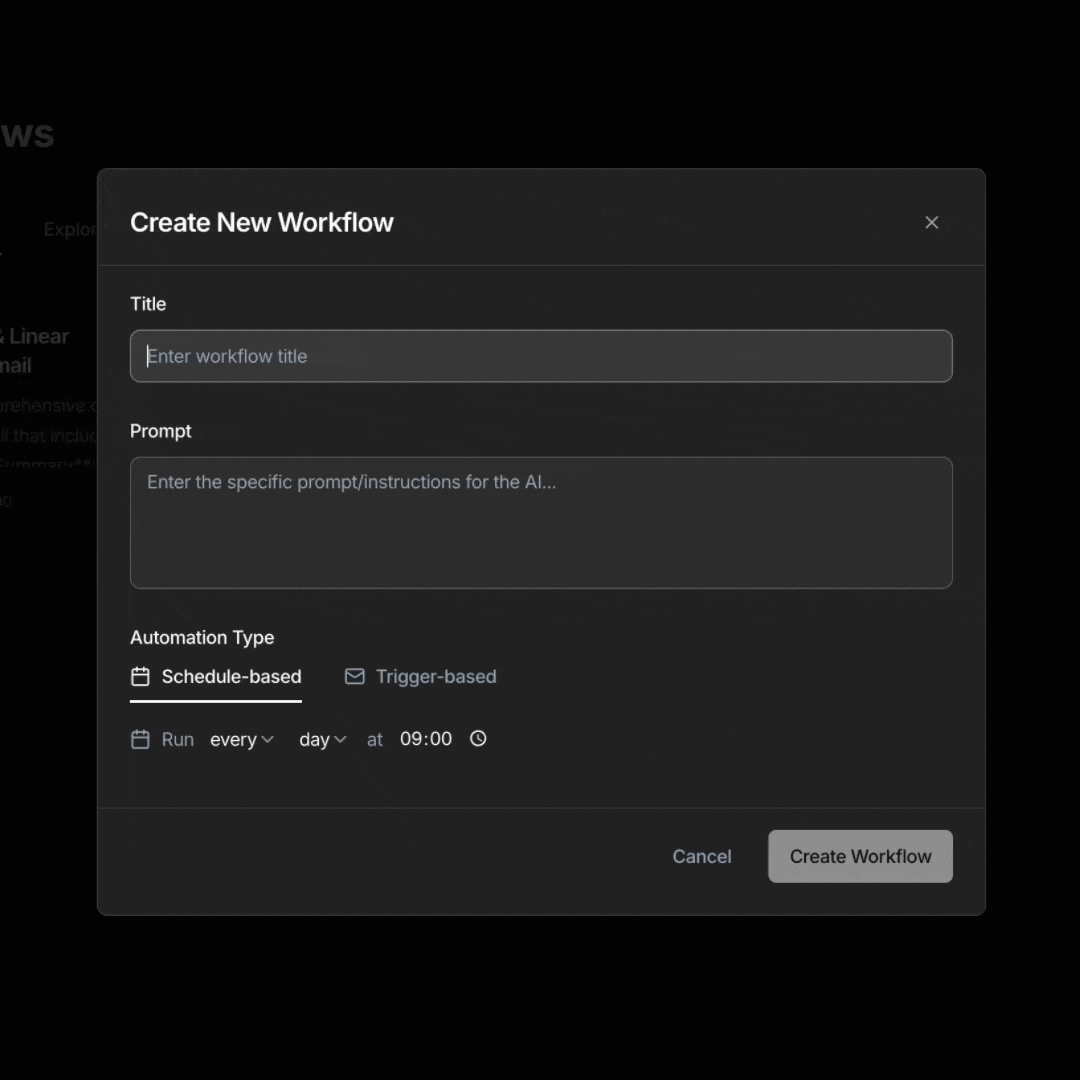 Automated workflow triggers demonstration